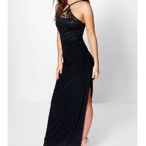 Black Maxi Dress with Lace